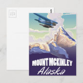 Mount McKinley vintage reisposter Briefkaart (Voorkant / Achterkant)