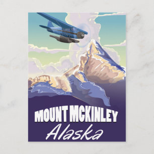 Mount McKinley vintage reisposter Briefkaart