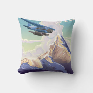 Mount McKinley vintage reisposter Kussen