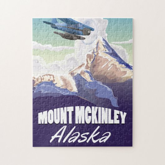 Mount McKinley vintage reisposter Legpuzzel (Verticaal)