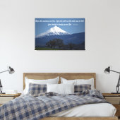 Mount McLoughlin - Psalmen 90:2 Canvas Afdruk (Insitu (Slaapkamer))