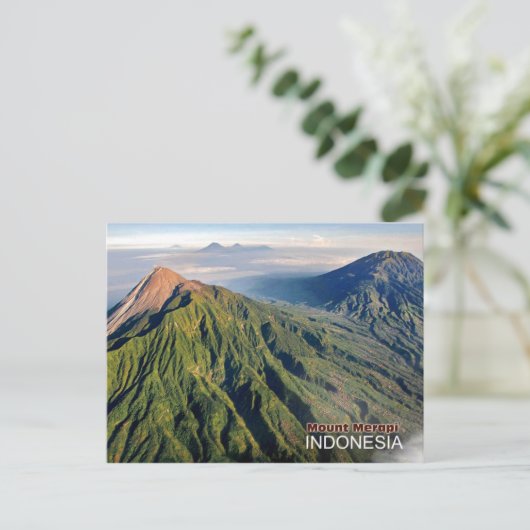 Mount Merapi Volcano in Indonesië Briefkaart (Staand voorkant)