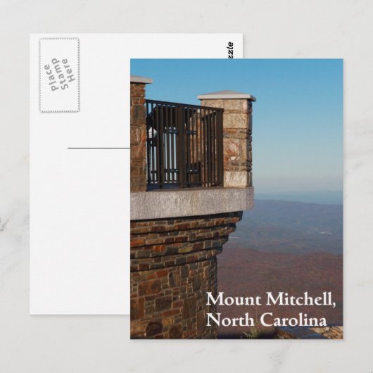 Mount Mitchell, North Carolina Briefkaart (Voorkant / Achterkant)