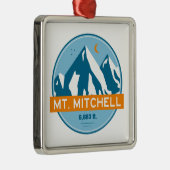 Mount Mitchell North Carolina Stars Moon Metalen Ornament (Rechts)