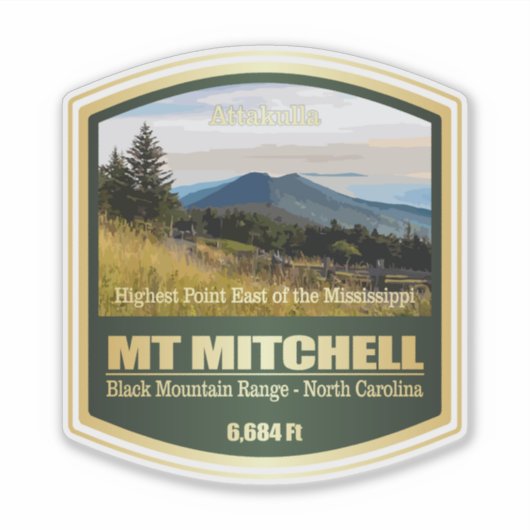 Mount Mitchell (PF) Sticker (Voorkant)