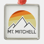Mount Mitchell Retro Metalen Ornament (Voorkant)