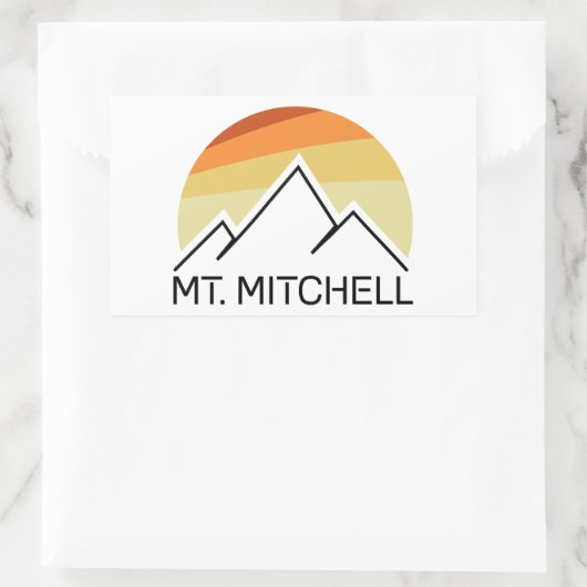 Mount Mitchell Retro Rechthoekige Sticker (Tas)