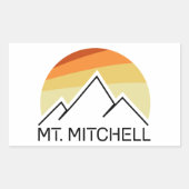 Mount Mitchell Retro Rechthoekige Sticker (Voorkant)