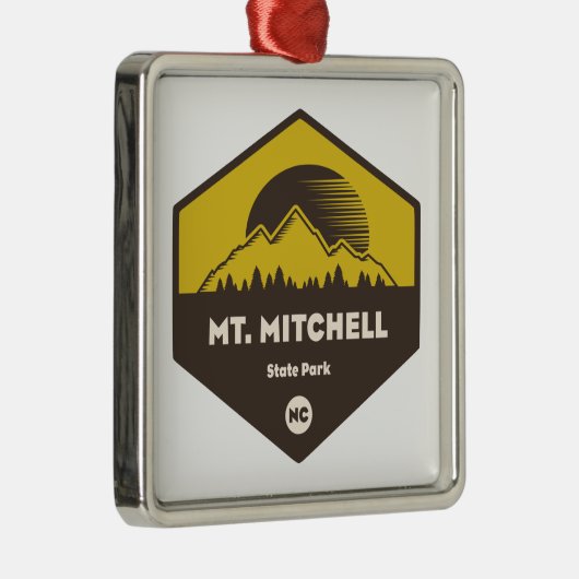 Mount Mitchell State Park Metalen Ornament (Rechts)