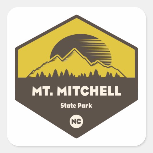 Mount Mitchell State Park Vierkante Sticker (Voorkant)