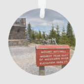 Mount Mitchell Summit Markering Blue Ridge Mountai Ornament (achterkant)