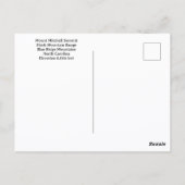 Mount Mitchell Summit Markering Zwarte Bergen NC Briefkaart (Achterkant)