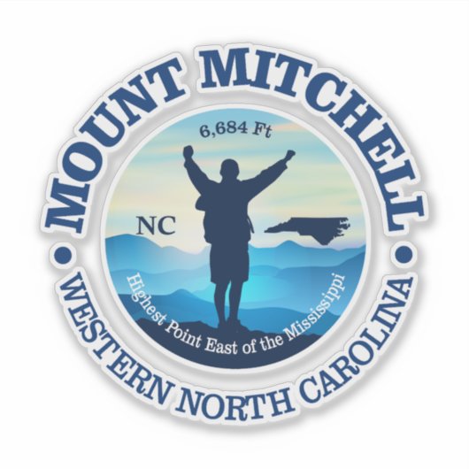 Mount Mitchell (V) Sticker (Voorkant)
