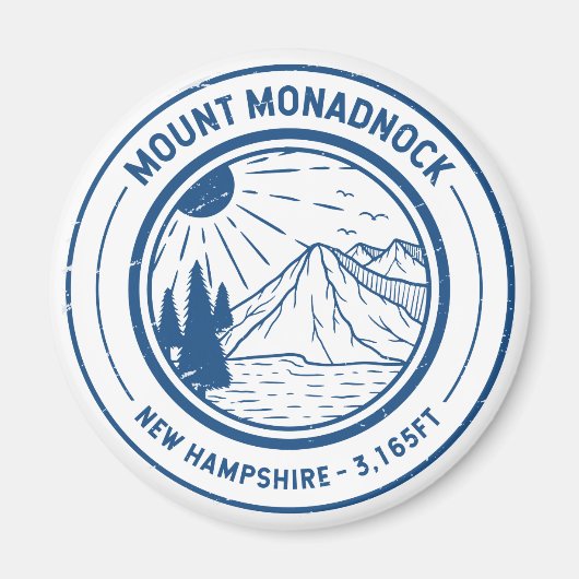 Mount Monadnock New Hampshire Hiking Skiing Travel Magneet (Voorkant)