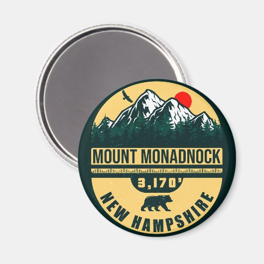 Mount Monadnock New Hampshire Souvenirs Magneet (Voorkant / Achterkant)