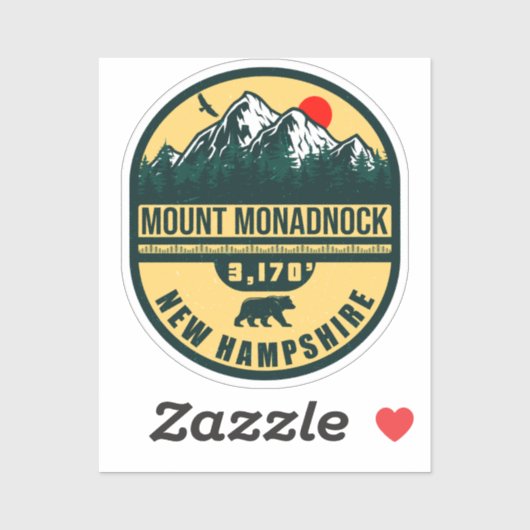 Mount Monadnock New Hampshire  Souvenirs Sticker (Vel)