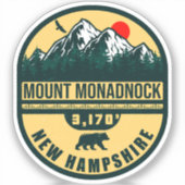 Mount Monadnock New Hampshire  Souvenirs Sticker (Voorkant)