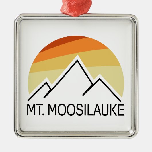 Mount Moosilauke New Hampshire Retro Metalen Ornament (Voorkant)