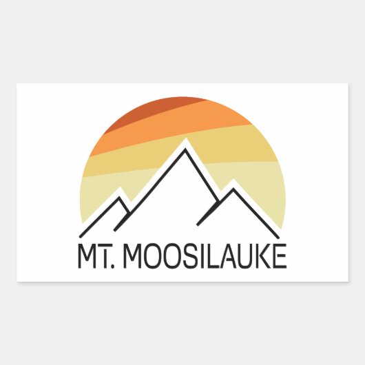 Mount Moosilauke New Hampshire Retro Rechthoekige Sticker (Voorkant)