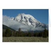 Mount Moran en Clouds in Grand Teton (Voorkant Horizontaal)