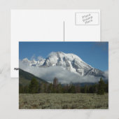 Mount Moran en Clouds in Grand Teton Briefkaart (Voorkant / Achterkant)