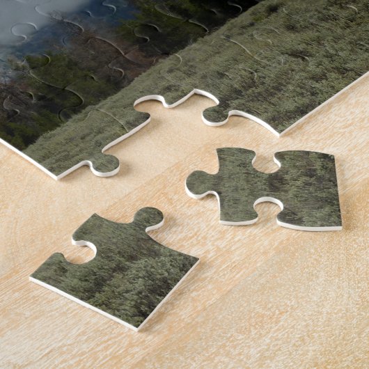Mount Moran en Clouds in Grand Teton Legpuzzel (Zijkant)
