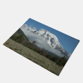Mount Moran en wolken bij Grand Teton Deurmat (Schuin)