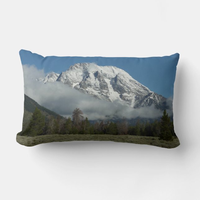 Mount Moran en wolken bij Grand Teton Kussen (Voorkant)