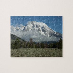 Mount Moran en wolken bij Grand Teton Legpuzzel