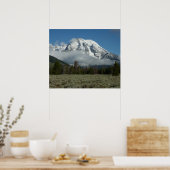 Mount Moran en wolken bij Grand Teton Poster (Keuken)
