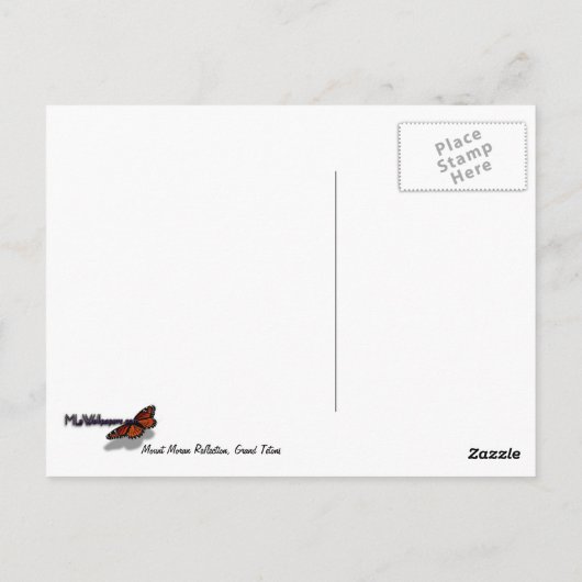 Mount Moran Reflection in Grand Teton Briefkaart (Achterkant)