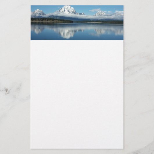 Mount Moran Reflection in Grand Teton Briefpapier (Voorkant)