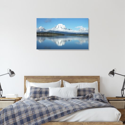 Mount Moran Reflection in Grand Teton Canvas Afdruk (Insitu (Slaapkamer))