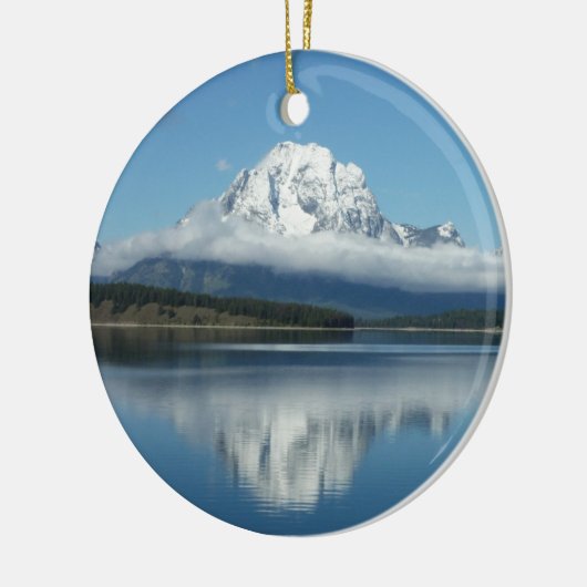 Mount Moran Reflection in Grand Teton Keramisch Ornament (Links)
