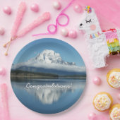 Mount Moran Reflection in Grand Teton Papieren Bordje (Feest)