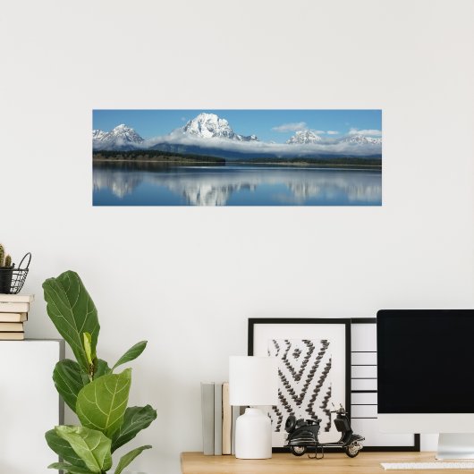 Mount Moran Reflection in Grand Teton Poster (Thuiskantoor)
