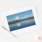 Mount Moran Reflection in Grand Teton Rechthoekige Sticker (Envelop)