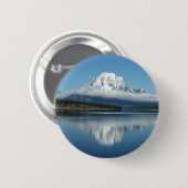 Mount Moran Reflection in Grand Teton Ronde Button 5,7 Cm (Voorkant /achterkant)