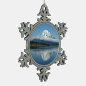 Mount Moran Reflection in Grand Teton Tin Sneeuwvlok Ornament (Links)