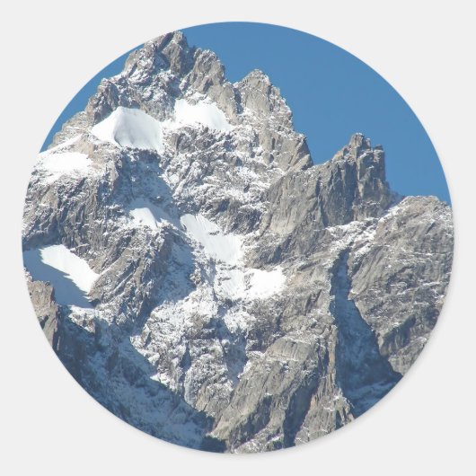 Mount Moran Ronde Sticker (Voorkant)