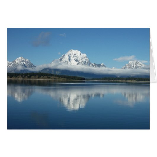 Mount Moran weerspiegeling bij Grand Teton (Voorkant Horizontaal)