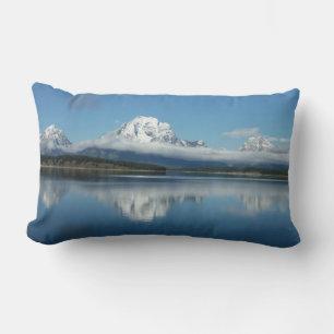 Mount Moran weerspiegeling bij Grand Teton Kussen