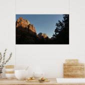 Mount Moroni en Jacob's Peak bij Zion Poster (Keuken)