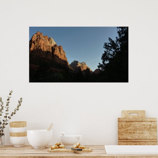 Mount Moroni en Jacob's Peak bij Zion Poster (Keuken)