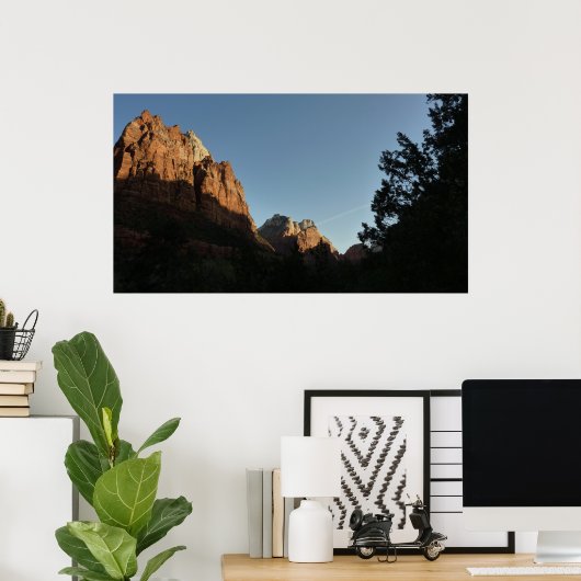 Mount Moroni en Jacob's Peak bij Zion Poster (Thuiskantoor)