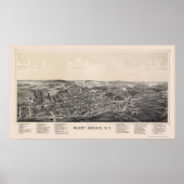 Mount Morris, NY Panoramic Map - 1893 Poster (Voorkant)