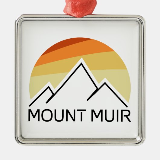 Mount Muir California Retro Metalen Ornament (Voorkant)