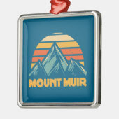 Mount Muir California Retro Turquoise Metalen Ornament (Links)