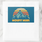 Mount Muir California Retro Turquoise Rechthoekige Sticker (Tas)