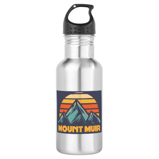 Mount Muir California Retro Turquoise Waterfles (Voorkant)
